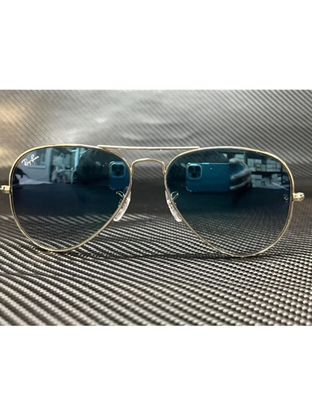 New Ray-Ban Men  Silver Sunglasses  58- 14- 135